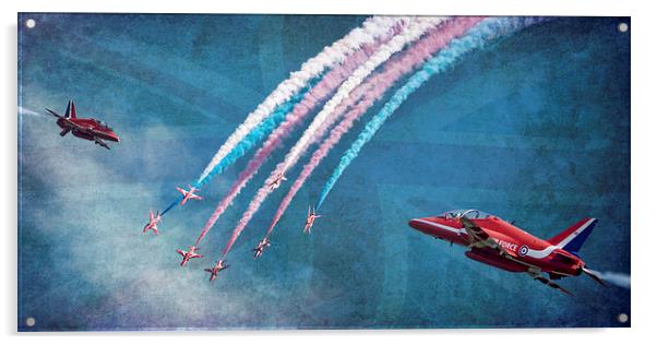 Red Arrows Acrylic by Rock Weasel Designs