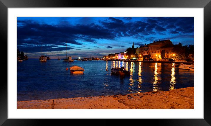 Evening in Rovinj Framed Mounted Print by barbara walsh