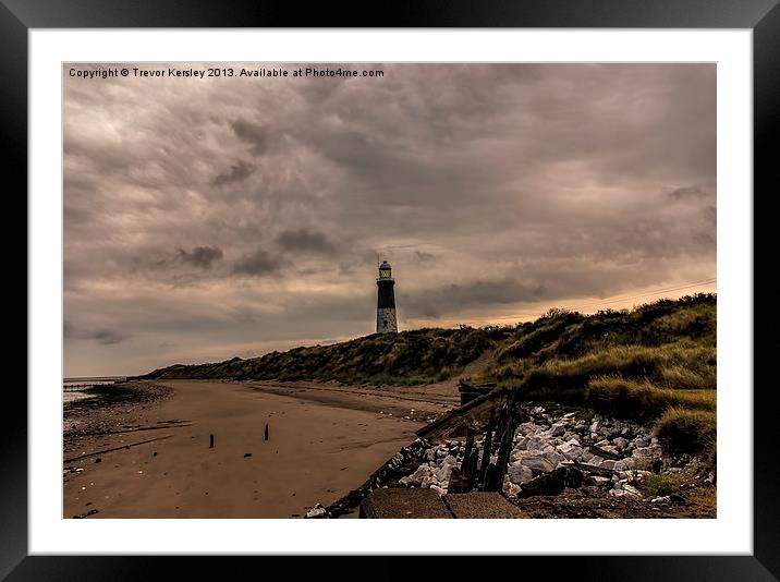The Beach Spurn Point Framed Mounted Print by Trevor Kersley RIP
