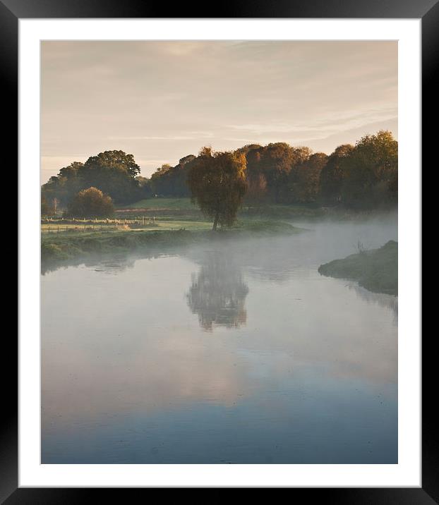 Misty Avon Sunrise Framed Mounted Print by stuart bennett