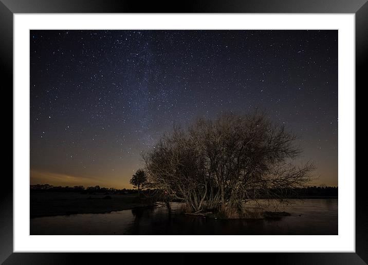 New Forest Milky Way Framed Mounted Print by stuart bennett