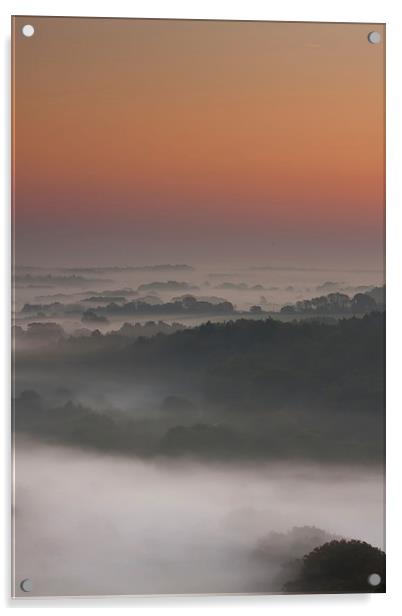 Dorset Sunrise Mist Acrylic by stuart bennett