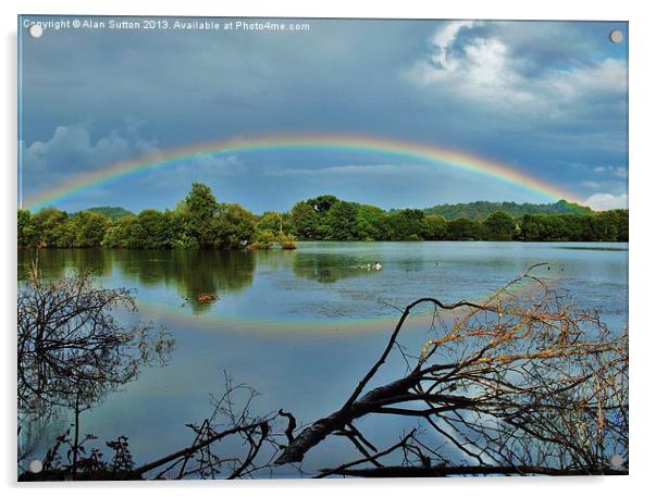 Reflections of a Rainbow Acrylic by Alan Sutton