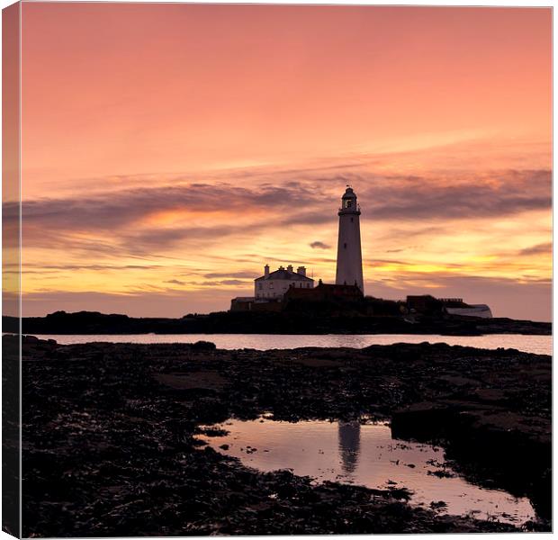 St Mary`s Lighthouse Canvas Print by Northeast Images