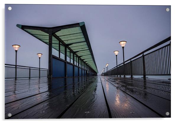 West Side Boscombe Pier Acrylic by Phil Wareham