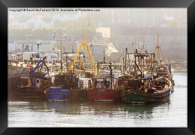 Ardglass Fishing Fleet (2) Framed Print by David McFarland