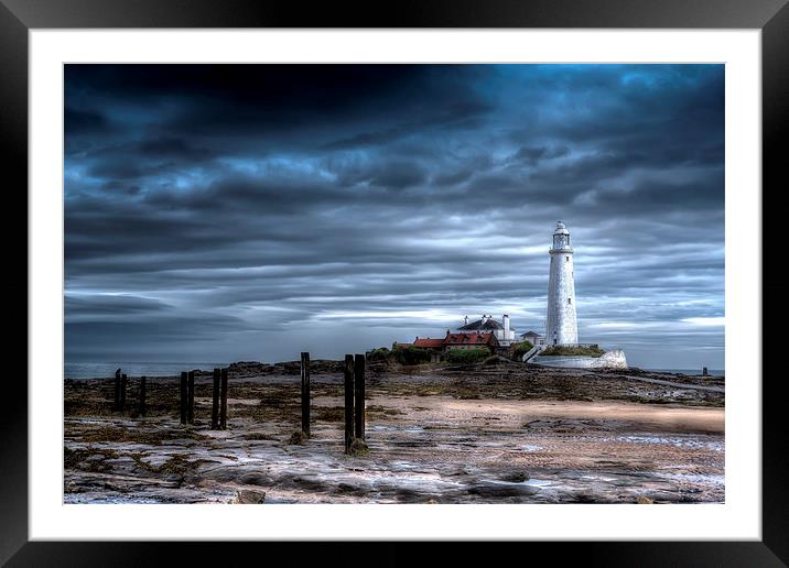 St Marys moody sky Framed Mounted Print by Kevin Tate