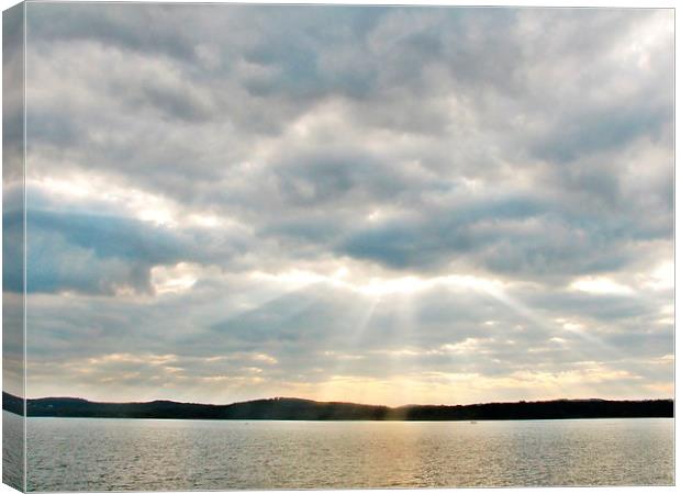 Clouds with SunRays Canvas Print by Pics by Jody Adams