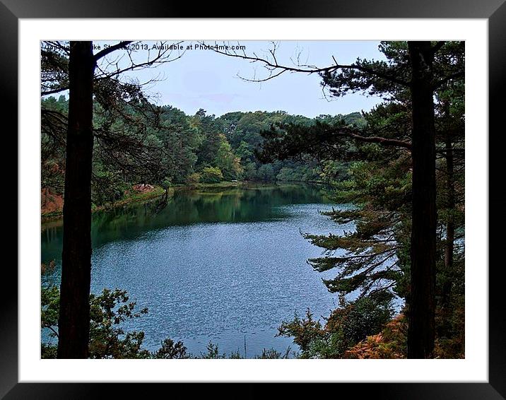 The Blue Pool 3 Framed Mounted Print by Mike Streeter