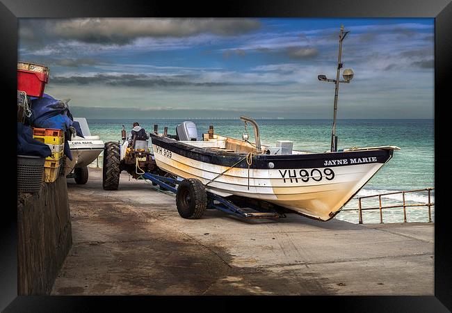Fishing Boat at Overstrand Framed Print by Stephen Mole
