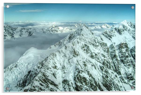 Mt Cook Range Acrylic by Gurinder Punn