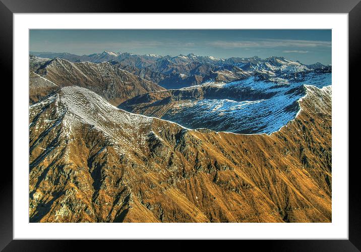 Mt Cook Range Framed Mounted Print by Gurinder Punn
