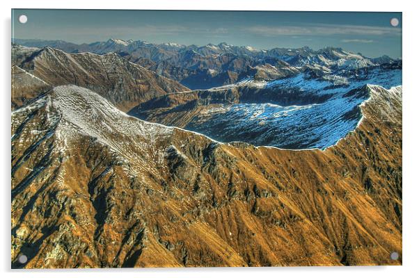 Mt Cook Range Acrylic by Gurinder Punn