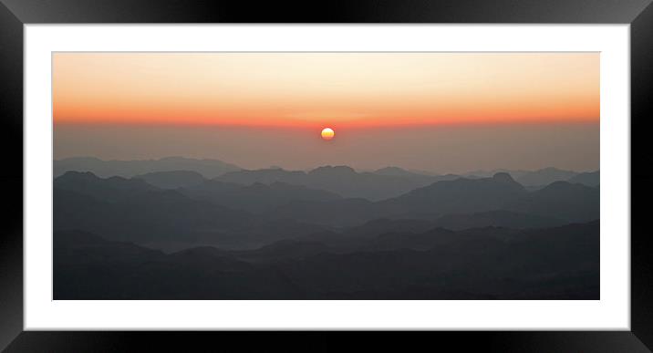 Sunrise over the Sinai Framed Mounted Print by Andy Armitage