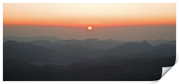 Sunrise over the Sinai Print by Andy Armitage