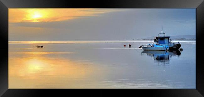 Loughor estuary boats Framed Print by Leighton Collins