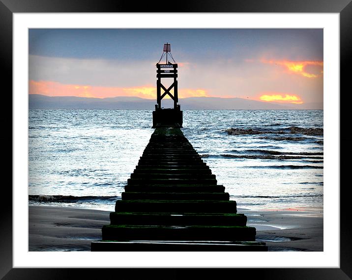 out to sea Framed Mounted Print by sue davies