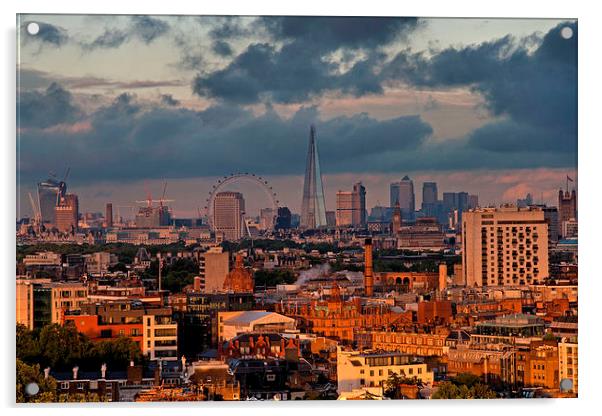 Sunset skyline of London Acrylic by Andy Armitage
