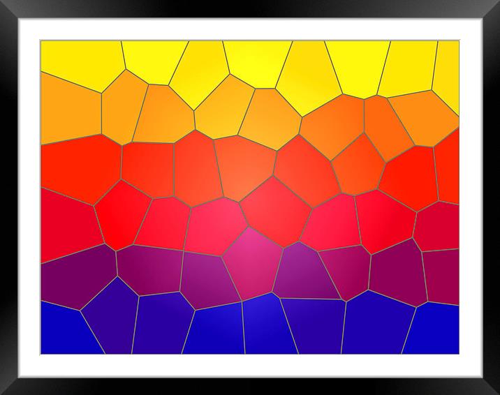 Abstract mosaic in colour Framed Mounted Print by Robert Gipson