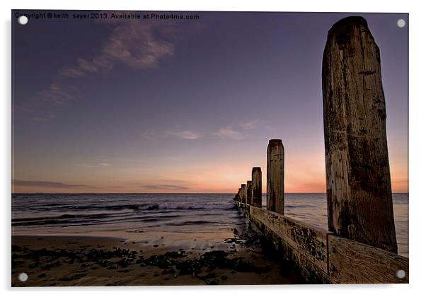 Redcar Groyne (Landscape) Acrylic by keith sayer