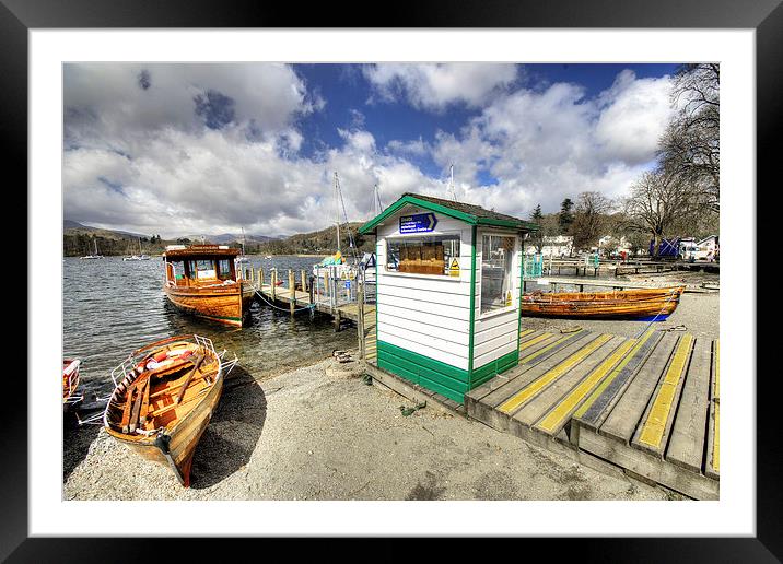 Rowing Boats at Ambleside Framed Mounted Print by Rob Hawkins