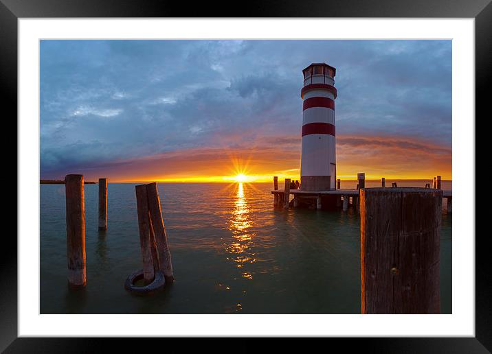 lighthouse romance Framed Mounted Print by Silvio Schoisswohl