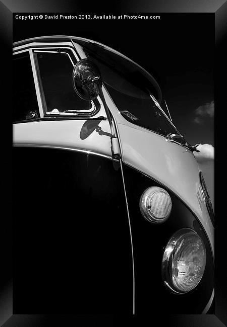 VW Split Screen camper / bus Framed Print by David Preston