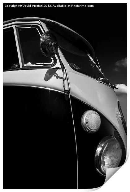 VW Split Screen camper / bus Print by David Preston