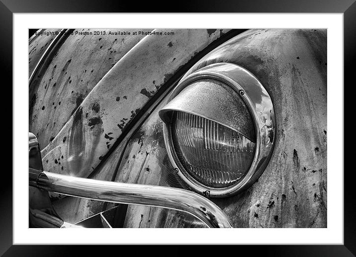 VW Beetle Framed Mounted Print by David Preston