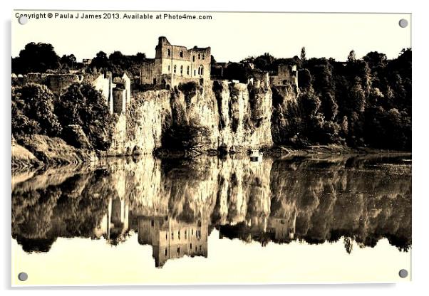 Chepstow Castle Acrylic by Paula J James