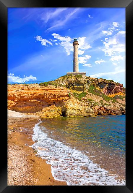 Cabo de Palos lighthouse on La Manga, Murcia, Spai Framed Print by Dragomir Nikolov