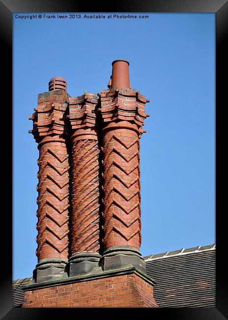 An elaborate chimney seen at Port Sunlight Village Framed Print by Frank Irwin