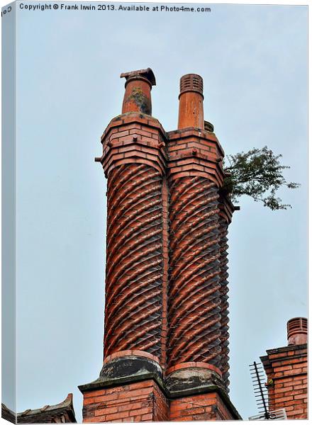 An elaborate chimney seen at Port Sunlight Village Canvas Print by Frank Irwin