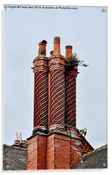 An elaborate chimney seen at Port Sunlight Village Acrylic by Frank Irwin