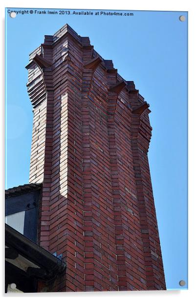 An elaborate chimney seen at Port Sunlight Village Acrylic by Frank Irwin