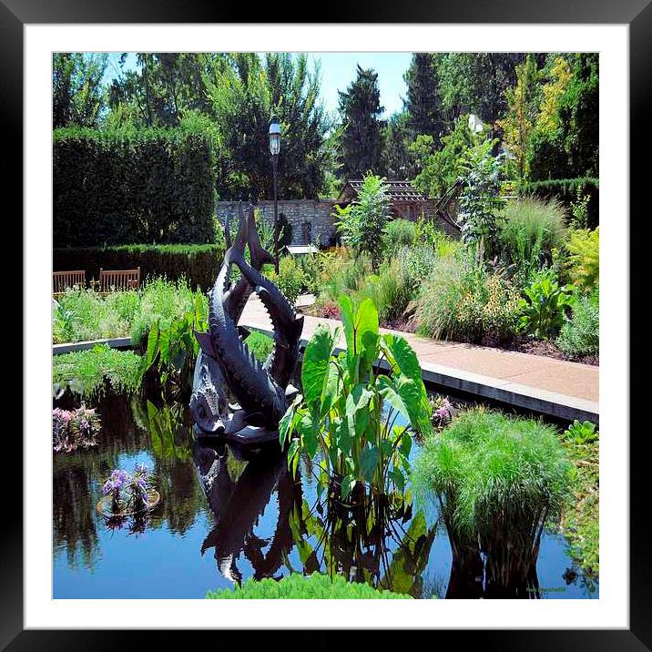Lily Pond Design Framed Mounted Print by Pamela Briggs-Luther