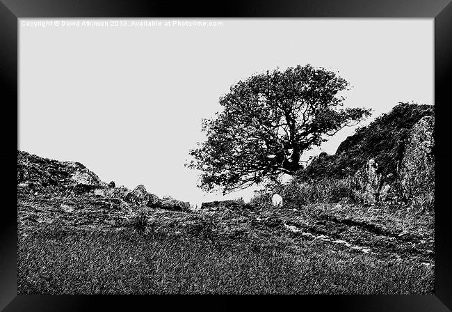 BLEAK MOUNTAIN Framed Print by David Atkinson