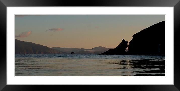 Evening in Dingle Bay Framed Mounted Print by barbara walsh