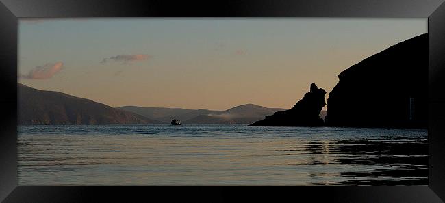 Evening in Dingle Bay Framed Print by barbara walsh