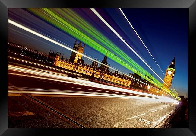 Big Ben at Night Framed Print by Richard Draper