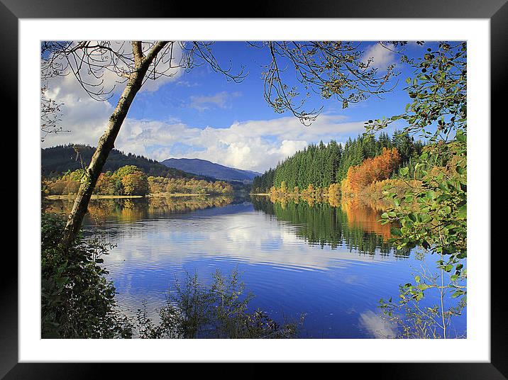 Reflections on a scottish loch Framed Mounted Print by Peter Mclardy