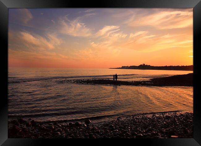 Tranquil Evening on the Beach Framed Print by Trevor Camp