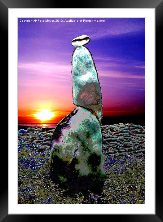 Obelisk in the sunset Framed Mounted Print by Pete Moyes