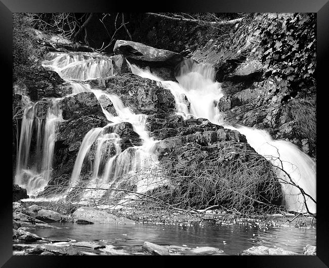 Rhiwargor Waterfall Framed Print by Elliott Appleby