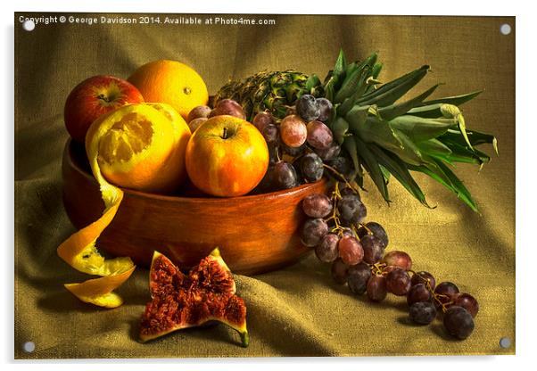 Fruitbowl Acrylic by George Davidson