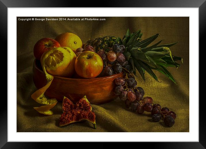 Fruitful Framed Mounted Print by George Davidson