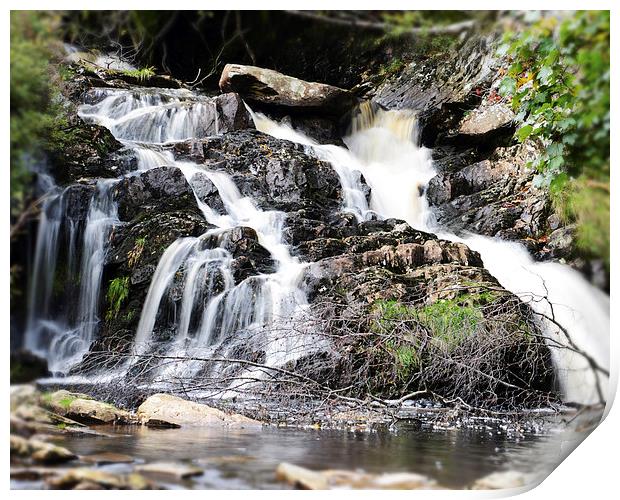 Rhiwargor Waterfall Print by Elliott Appleby