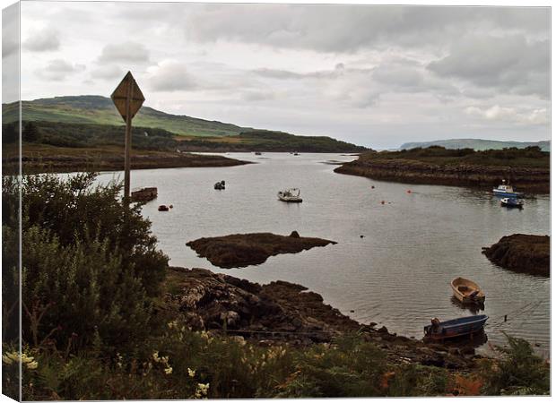 At Ulva Ferry Canvas Print by Steven Watson