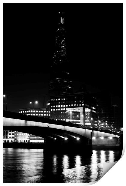 The Shard and London Bridge Print by David Pyatt