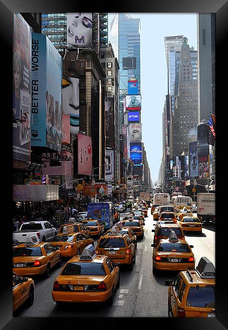 Times square New York Framed Print by Maria Carter